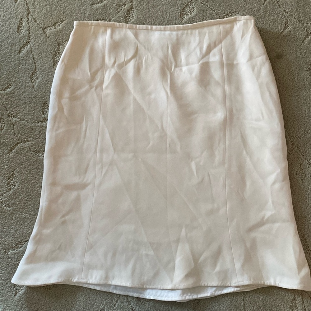 Vintage Escada Cream Skirt 100% Silk